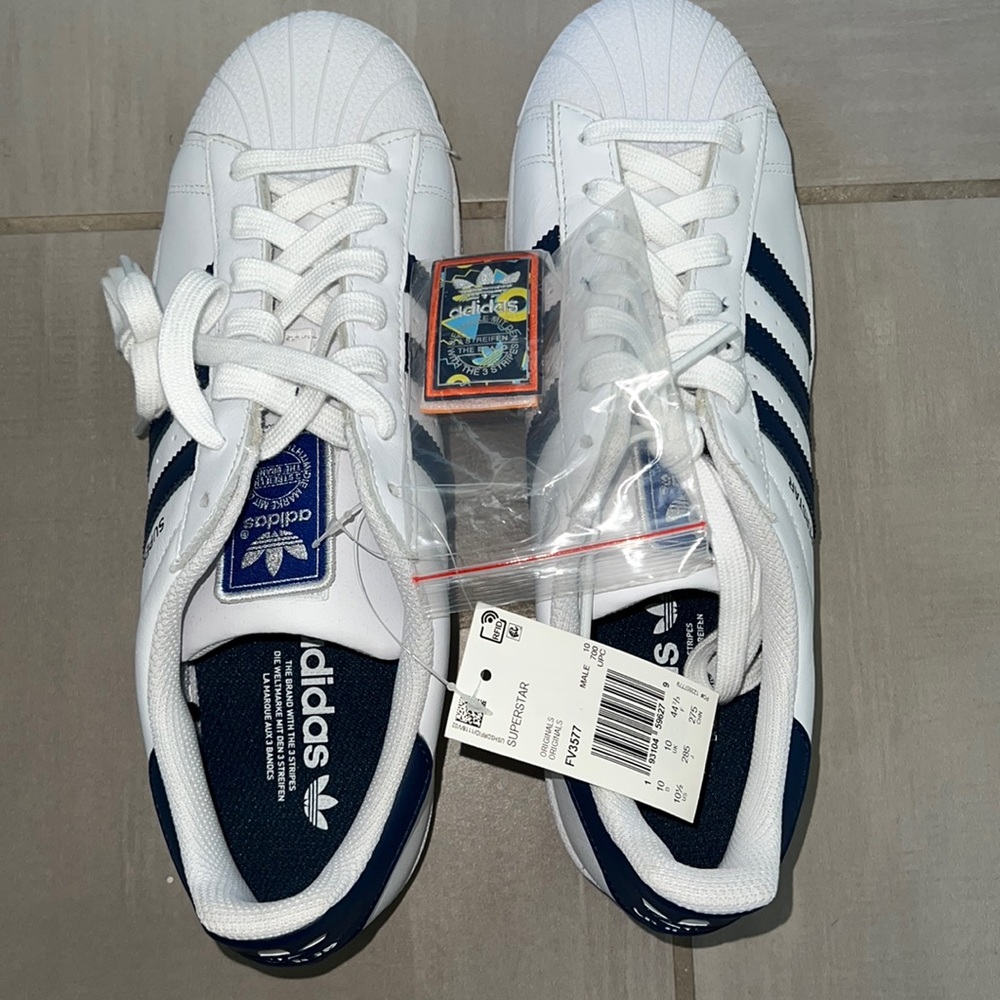 Adidas superstar sneakers. Mens. Size 10. Never worn. No box.